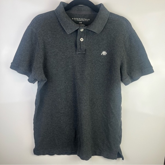 5 FOR $20 Aeropostale Gray Polo Shirt - Picture 1 of 4